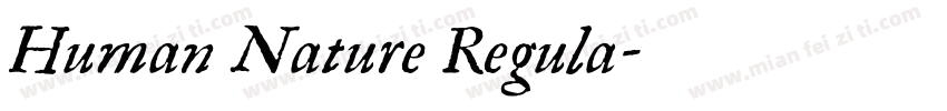 Human Nature Regula字体转换